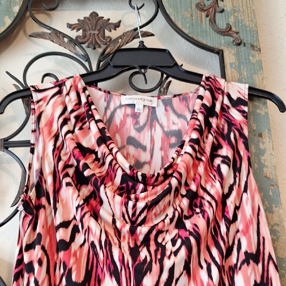 Evan Picone  Pink and Black Dress Blouse Size Large - Picture 5 of 7